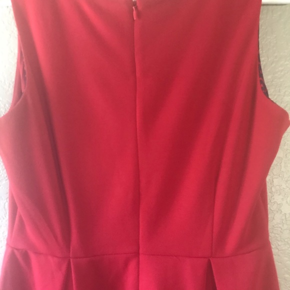 Red Fit and Flare Dress - Picture 3 of 4